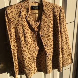 Dana Buchman Cheetah Print Skirt Suit